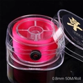 Helles rosa 0,8 mm elastisches Kristallseil für Schmuckherstellung und DIY-Perlen - Kurzer Stil (FXT031) / Fuchsia