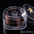 Braune 0,8 mm flache elastische Kristallschnur für DIY Schmuck in 50 m Rollen - Kurzer Stil (FXT031) / Kaffeebraun