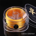 Starke 0,8 mm orangefarbene elastische Kristallkordel in Premium-Schmuckaufbewahrung - Kurzer Stil (FXT031) / Goldgelb