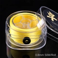 Gelbe 0,8 mm elastische Perlenschmuckschnur für Armbänder auf schwarzem Hintergrund - Kurzer Stil (FXT031) / Hellgelb
