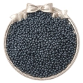 Deep grey metallic seed beads in a silver tray for handmade jewelry DIY crafts - Dark Gray