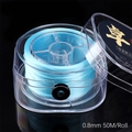 Hellblaue 0,8mm elastische Kristallschnur für DIY-Schmuck mit 50m Spule und Aufbewahrungsbox - Kurzer Stil (FXT031) / Himmelblau