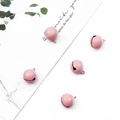 Matte light pink 14mm round metal bells for DIY crafts and pet accessories pack - Diameter approx 14mm Height approx 17mm Aperture approx 2mm 10 Pcs/Pack / Pink