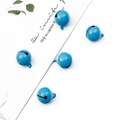 Blaue 14mm Metallglöckchen mit glänzender Lackierung für DIY und Haustierhalsbänder - Durchmesser ca. 14mm Höhe ca. 17mm Öffnung ca. 2mm 10 Stk./Packung / Blau