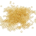 Bulk pack of golden circular jump rings for DIY jewelry making and earring assembly - 5mm / Gold