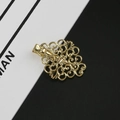 Pince à cheveux en laiton doré filigrané pour accessoires de bijoux faits main - Motif de Nuage (Or)