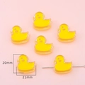 Cute yellow duck acrylic DIY bead with dimensions 20mm x 21mm for craft accessories - Duck / 4 Pieces/Pack (21x20mm) / Yellow