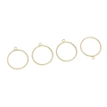 14K gold filled geometric twisted rope circle charms for DIY earring and necklace making - Round Textured Style (18x20)