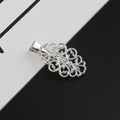 Pince à cheveux vintage argentée évidée en filigrane pour accessoires de coiffure DIY - Pince Bec de Canard Nuage de Chance Argent / 1pc/paquet