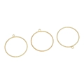 Golden twisted round geometric charms for DIY earring and necklace jewelry making - Round Textured Style (25x27)