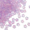 Star-shaped beads with pink-purple gradient for DIY jewelry making and handmade crafts - 10 Pieces/Pack (8mm) / Purple-Pink Gradient
