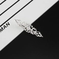 Barrette à cheveux en argent rétro avec motif ajouré et design filigrane en métal - Barrette Longue Bec de Canard Blanc K / 1pc/paquet
