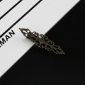 Barrette en alliage de bronze vintage avec motifs floraux creux et gravures fines - Barrette Longue Bec de Canard Bronze Antique / 1pc/paquet