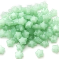 Light green star-shaped acrylic beads with side holes for DIY jewelry making - 10 Pieces/Pack (8mm) / Transparent Fruit Green