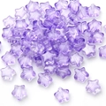 Transparent purple star-shaped glass beads for handmade DIY jewelry bracelets - 10 Pieces/Pack (8mm) / Transparent Purple