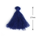 Ciondolo nappa in cotone blu scuro 27mm per la creazione di orecchini e gioielli fai da te - 27mm / Blu scuro