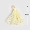 Nappina in cotone giallo chiaro da 27mm per gioielli fai da te e orecchini - 27mm / Beige