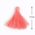 Nappe in poliestere cotone rosa 27mm per creazione gioielli e accessori fai da te - 27mm / Rosso Corallo