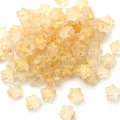 Pentagram star glass beads for DIY jewelry making with gold foil details in creamy white - 10 Pieces/Pack (8mm) / Frosted Electroplated Orange Yellow