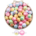 DIY colorful acrylic heart beads with aurora finish for handmade bracelets and jewelry - Random Mixed Colors