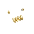 14k gold plated cylindrical magnetic clasps for bracelets and necklaces diy jewelry - Cylinder / 5x12mm (1 Set) / 14k Gold Plating