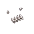 Silver plated cylindrical magnetic jewelry clasps for necklace and bracelet diy connectors - Cylinder / 5x12mm (1 Set) / White Gold Plated