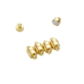 Cylindrical 14k gold-plated magnetic clasp for necklaces with a polished finish - Cylinder / 6x12mm (1 Set) / 14k Gold Plating