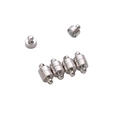 Set of silver polished cylindrical magnetic jewelry clasps for necklace and bracelet making - Cylinder / 6x12mm (1 Set) / White Gold Plated