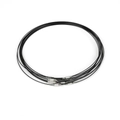 DIY black coated steel wire necklaces with silver screw clasps for jewelry making - 1mm x 46cm (10 Pieces/Pack) / Black