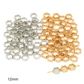 12mm gold and silver hollow flower beads in CCB plastic for DIY jewelry crafts - Aperture Approx 1.5mm / Hollow Plum Flower 12mm (50 Pieces/Pack) / Gold + White K