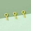 Tre viti a occhiello in metallo giallo brillante 5x10mm per accessori gioielli fai-da-te - 5x10mm Diametro del filo 1.2mm 50 pezzi/confezione / Giallo