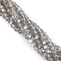 Graue facettierte Glaskristallperlen 6mm für DIY Schmuckherstellung und Bastelarbeiten - 6mm (100 Stk./Packung) / Grau