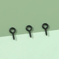 Trois vis à œil en métal noir mat de 5x10mm pour la création de bijoux DIY - 5x10mm Diamètre du fil 1.2mm 50 pièces/paquet / Noir