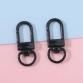 Mousqueton pivotant en alliage noir pour accessoires de sac et porte-clés DIY de haute qualité - Noir