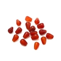Lichtdurchlässige, orangerote Achat-Tropfenperlen mit Bohrung für DIY-Schmuck - Tropfenform (BTB953) / Natürlicher Roter Achat