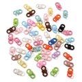 Colorful acrylic 8-shaped connector beads in mixed glossy colors for DIY jewelry crafts - 8-Shaped Clasp Style / 5 Pieces/Pack (8x16mm) / Mixed Colors