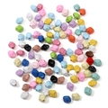 Colorful irregular acrylic lacquer beads for DIY jewelry making with smooth finish - Irregular Star Fruit Spacer Bead Style / 5 Pieces/Pack (7x9mm) / Mixed Colors