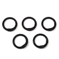 Vijf zwarte O-ringen van legering voor doe-het-zelf sleutelhangers en tassenaccessoires - Diameter ca. 23.5mm / Zwart