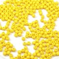 Cuentas redondas de acrílico amarillo brillante con agujero central para joyería DIY - 6mm Agujero aprox. 1mm / Paquete de 10 / Amarillo