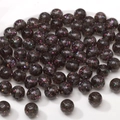 Perline di opale in resina grigio scuro traslucido con scaglie iridescenti per DIY - Nero Trasparente (5 Pezzi/Confezione) / 10mm Diametro Foro 1.5mm