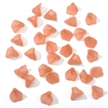 Frosted peach acrylic calla lily petal beads for DIY jewelry making and necklaces - 20 Pieces / Caramel