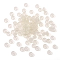 Frosted translucent 3x6mm silicone spacer beads for DIY jewelry bracelet making - 10g/Pack (Approx. 40 Pieces) / 3x6mm / Beige