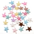 Colorful star-shaped acrylic charms with top ring for DIY handmade jewelry crafting - Five-pointed Star Pendant Style / 5 Pieces/Pack (19x21mm) / Mixed Colors