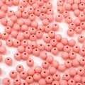 DIY cream round acrylic beads in coral pink marble texture for handmade jewelry - Deep Pink / 8mm (Hole size approx 2mm, 20g/Pack, approx 74pcs)