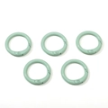 Five-pack of mint green metal spring O-rings for DIY crafts and keychain making - Diameter approx 23.5mm / Light Green