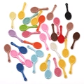 Miniature tennis racket acrylic beads in various vibrant colors for DIY jewelry crafts - Badminton Racket Pendant Style / 5 Pieces/Pack (10x28mm) / Mixed Colors