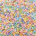 Flache Donut-Glasperlen in Macaron-Farben für DIY-Schmuck und Armbandherstellung - 4mm Loch 1mm Macaron Serie 20g Packung
