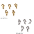 Golden lobster clasps and open jump rings jewelry findings kit for DIY bracelet making - Lobster Clasp and Open Jump Ring Set / 15x9mm (10 Sets/Pack) / Steel Color