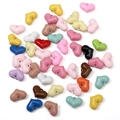 Colorful heart-shaped acrylic jewelry pendants in vibrant glossy finishes for DIY crafting - Bubble Heart Pendant Style / 5 Pieces/Pack (17x12mm) / Mixed Colors