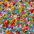 Multicolor 3-6mm glass seed beads mix for DIY jewelry making bracelets and necklaces - 4mm Hole 1mm Red Blue Green Series 20g Pack